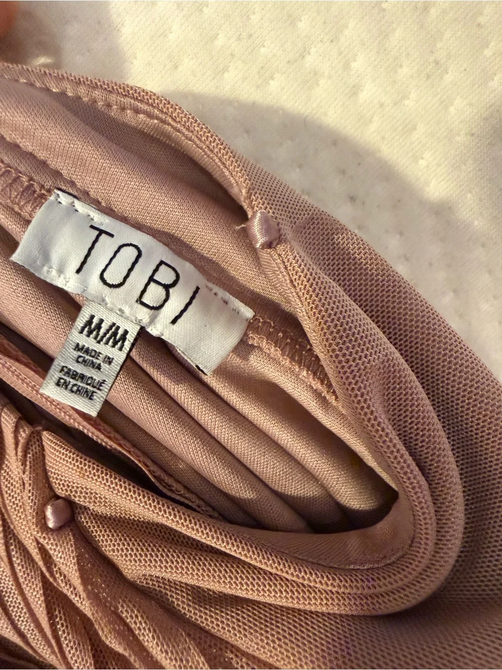 Tobi Mauve Halter Maxi Dress M mesh maxi dress size M, see description